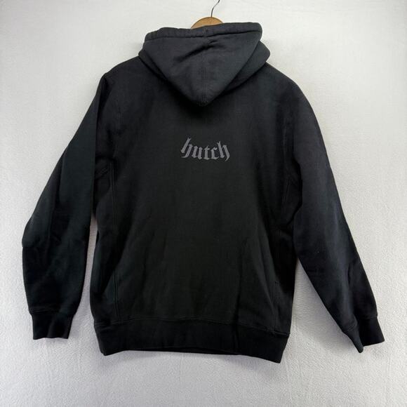 Hutch Brand Hoodie Men's Small Black Aidan Hutchinson Lion Graphic Spellout - Picture 6 of 9